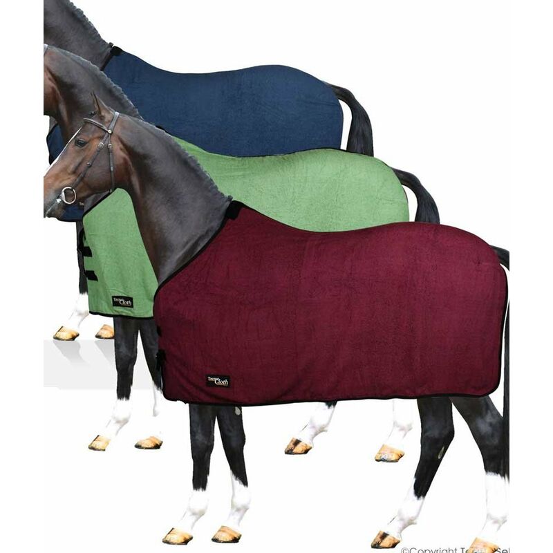 135 cm, Bleu: Couverture d'éponge pour vêtements d'après travail pour chevaux