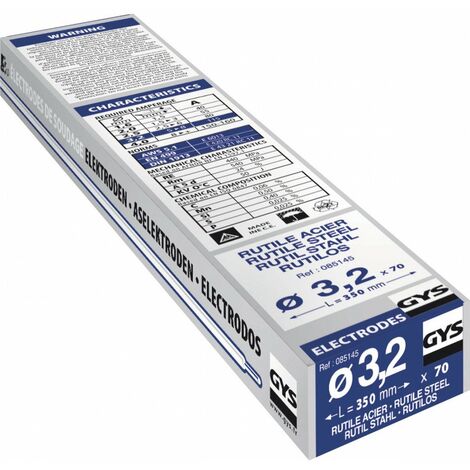 Electrode traditionnelle acier rutile bg 70 3,2