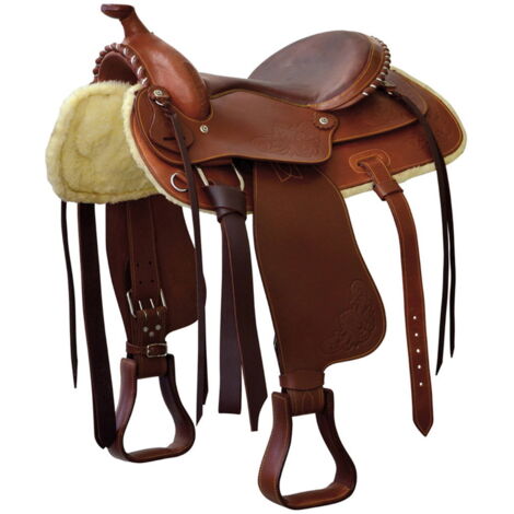 Chaps Western Lakota en daim avec fermeture zippée