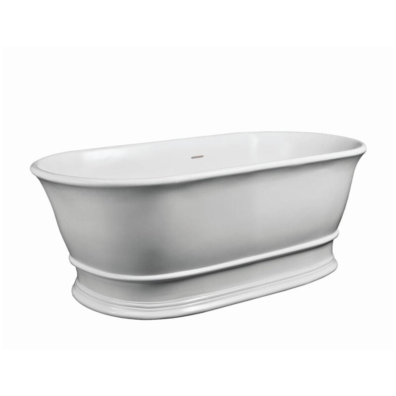 Hudson Reed Faringdon 1555mm Traditional Freestanding Bath with Overflow and Waste - NBB004