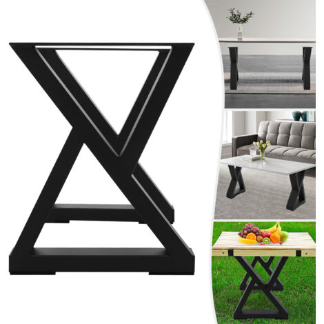 15.7" Coffee Table Legs Metal Desk Leg Set of 2 Heavy Duty Furniture Decor Black