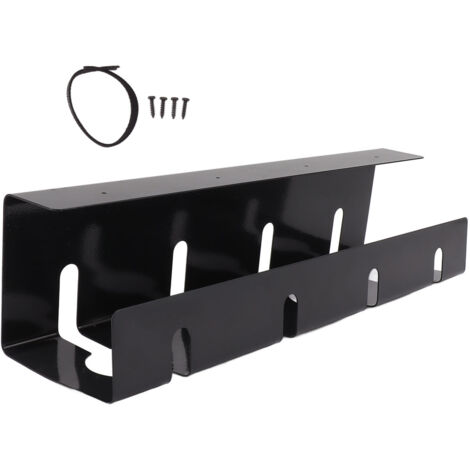 15,7 Zoll Kabelkanal für unter den Schreibtisch, großes Fassungsvermögen, Stahl, minimalistische Installation, einfacher Kabelhalter