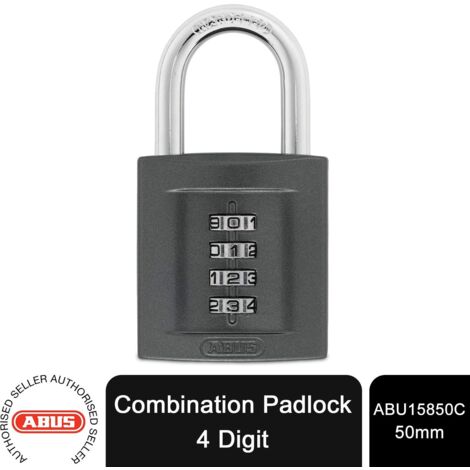 158/50 50Mm Combination Padlock (4-Digit) Die Cast Body Carded