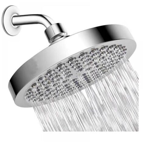 15cm Shower Head - 304 Stainless Steel High Pressure Round Shower Head for Comfortable Shower Experience with Low Water Pressure - Wall or Ceiling Mount (Chrome)