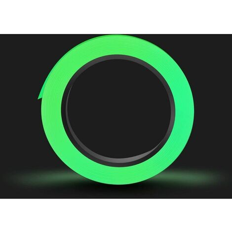 1.5cm x 10m Bande Fluorescente, Lumineux Ruban Adhésif Autocollant, Ruban Phosphorescent, Fluorescente Nuit Autocollant, Amovible