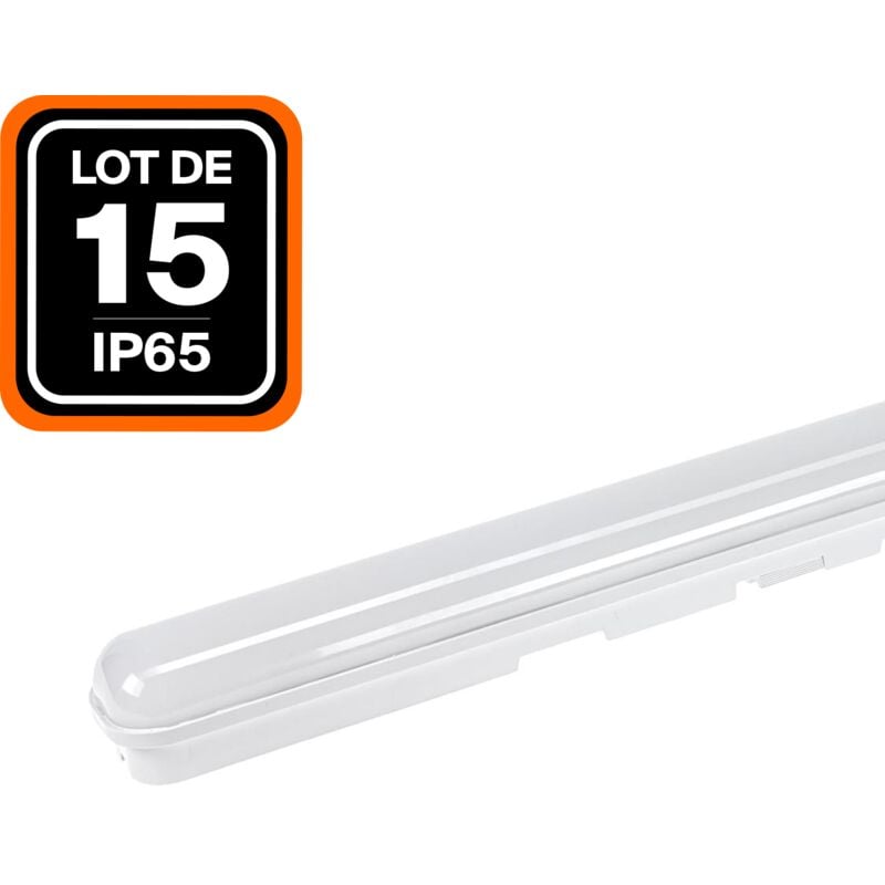 15er-Packung wasserdichte LED-Gehäuse integriertem 36W Kaltweiß 6000K 120CM
