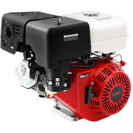 15HP 4 Stroke Air Cooled Gas Engine, 420CC 9700W Gasoline Motor Engine Recoil Start Go Kart Log Splitter Lifan Type Engine OHV Pull Start Garden Tool Gas Motor for Go Kart Lawn Mower