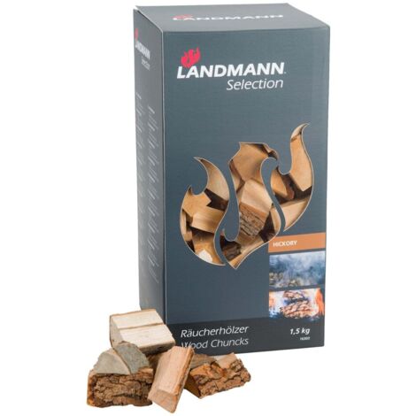 1,5kg Räucherhölzer Landmann Selection Wood Chunks aus Hickory mit Rinde