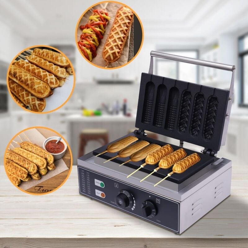 1.5KW Gaufrier en acier inoxydable Waffle Maker Anti-Haftbes Avec Timer