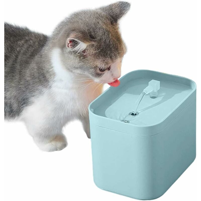 1.5L Silencieuse Fontaine à Eau pour Chats,Fontaine pour Chat Chien,Fontaine à Eau pour Chat avec Forme de Robinet,Filtrer Les Poils Divers Fontaine