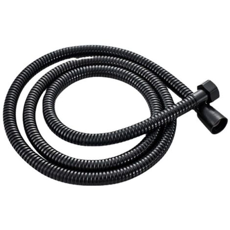 1.5M Connecteur de tuyau de douche noir mate, tuyau de douche universel en acier inoxydable câble de douche, anti-déflagrant