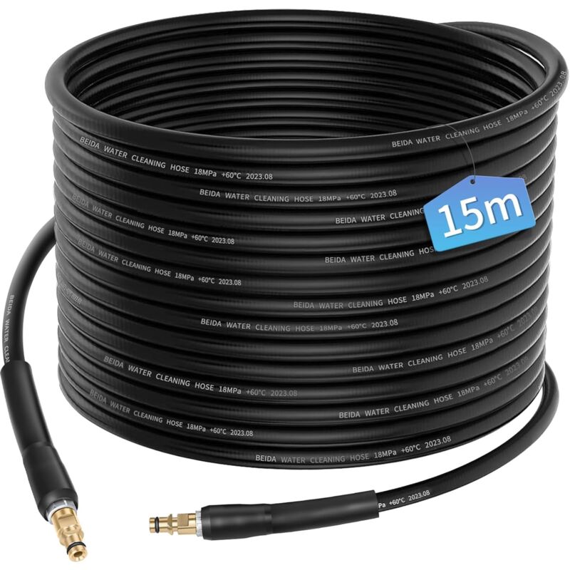 Treetalk - 15M Flexible Tuyau pour Kärcher K2 K3 K4 K5 K6 K7 Nettoyeur Haute Pression Accessoires Rallonge Tuyau de Rechange Pièces Détachées Tuyau
