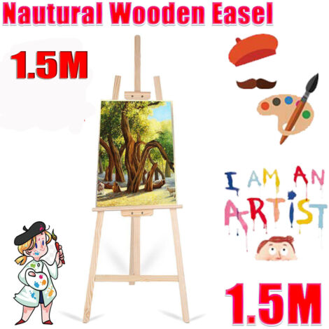 1.5M Holzstativ Studio Staffelei Künstler Maler Kunst Stand verstellbare Staffel