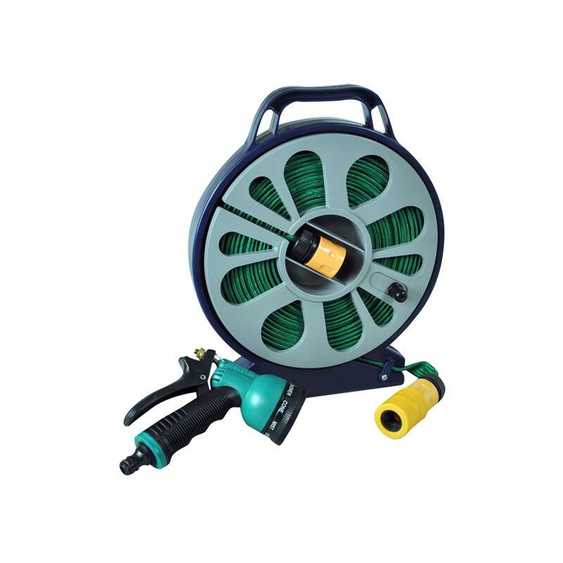 Image of 15m Lay-Flat Garden Hose Pipe with Storage Cassette