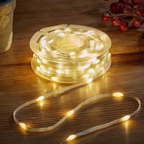 15m Light up Christmas Two Tone String Lights with 200 Warm White & Cool White LEDs