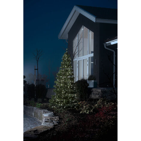 LED Lichterbaum mit Stern, 2,4m, Multifunktionsbaum, Warmweiß