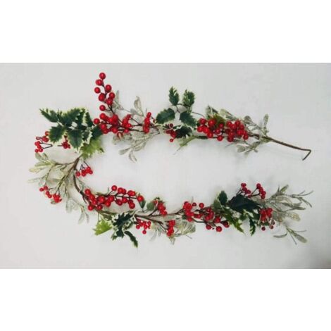 1.5m Natural Looking Artificial Leaves, Berries and Flowers Garland