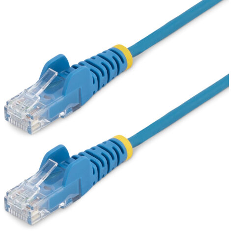 1.5M SLIM CAT6 CABLE - BLUE SNAGLESS - 28 AWG COPPER WIRE