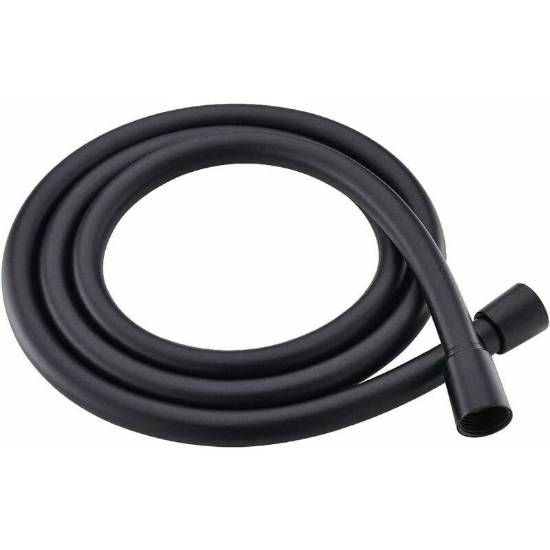 1.5m Tuyau De Douche Noir PVC Tuyau De Douche Anti-kink Anti-explosion Pommeau De Douche Épaississement Haute Pression