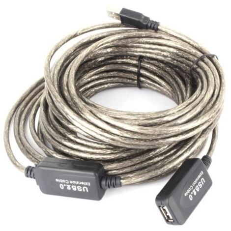 15M USB 2.0 Type A Mâle à Femelle Extension Rallonge Câble Cordon Noir