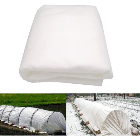 1.5m x 8m Voile Hivernage, Housse d'hivernage pour Plantes 40 g/m², Toison Non-tissée Voile d'hivernage pour Protéger Les Plantes en Extérieur du Gel - Résistant aux UV et indéchirable
