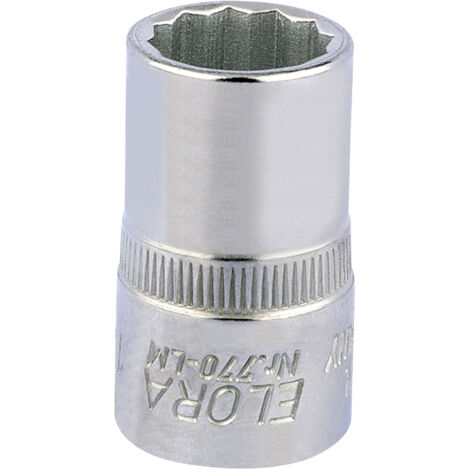 15mm 1/2 Inch Square Drive Elora Bi-Hexagon Socket (Model 24608) for Automotive and Mechanical Use