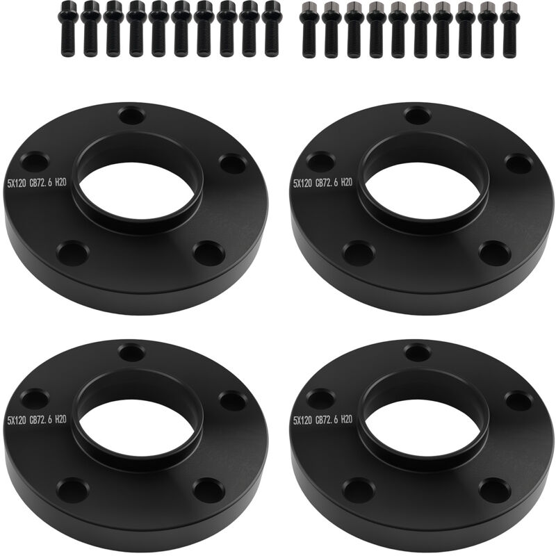 15mm 20mm Aluminum Wheel Spacers for BMW 3 Series E 5x120 72.6mm Hub 4pcs