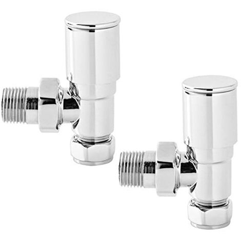 15mm Angled Manual Radiator Valves Towel Rail Designer Valve