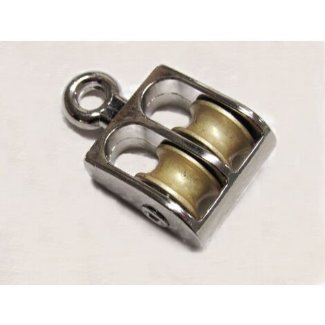 15MM Awning Pulley Double Cast Sheave Fixed Round Eye - Rope Pulling Washing Line