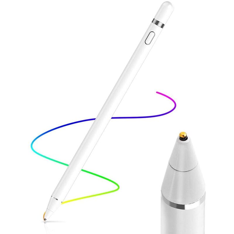 Tumalagia - 1.5mm Capacitive Touch Screen Stylus Rechargeable Fine Tip Compatible with iPhone/iPad/Android/Tablets/i-OS and all other touch screen