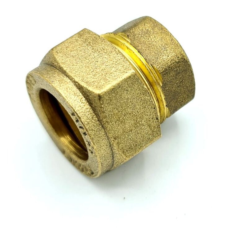 Conex - 15mm Ending Cap Adaptor Brass Compression Fittings Connector Pipe Finishing
