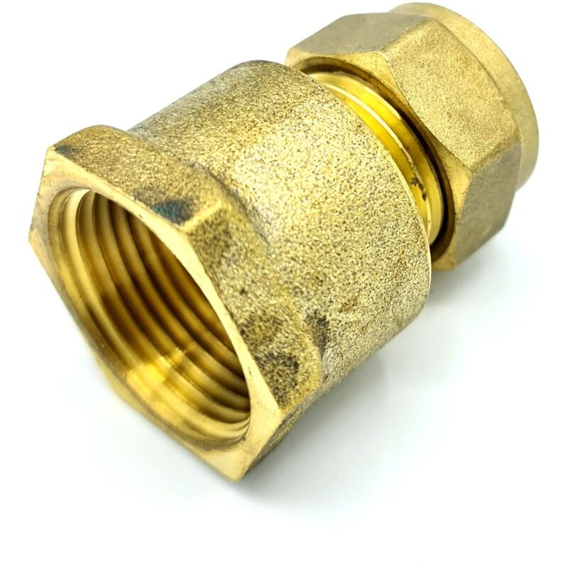 15mm x G3/4 Female Coupler Adaptor Brass Compression Fittings Straight Connector