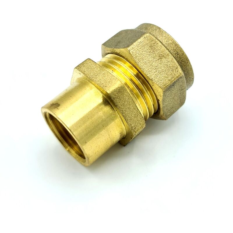 15mm x G3/8 Female Coupler Adaptor Brass Compression Fittings Straight Connector