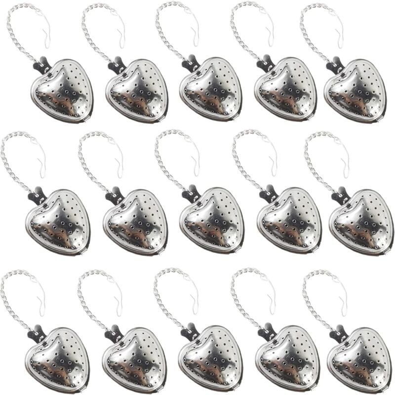 15pcs 410 Stainless Steel Tea Balls Tea Drink Filter Tea Strainer Tea Spacer Diffuser (4.5cm)