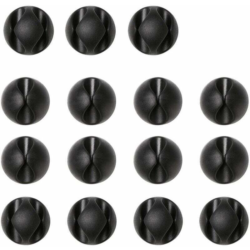 15pcs Cable Clips, Cable Organizers and Cable Ties, Cable Management and Concealer for Electrical Wires, Charging Cables, Cell Phone Chargers, Audio
