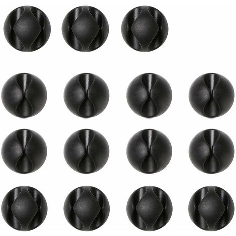 15pcs Clips Câble, Rangements de câbles et serre-câbles, Maintient et Cache-câbles pour Fils Electriques, Câbles de Charge, Chargeurs de Téléphones Cellulaires, Câbles Audio