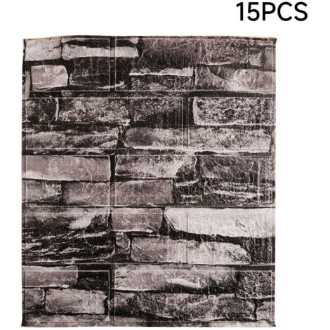 15PCS Self-Adhesive 3D Wall Panels Wallpaper with Brick Effect