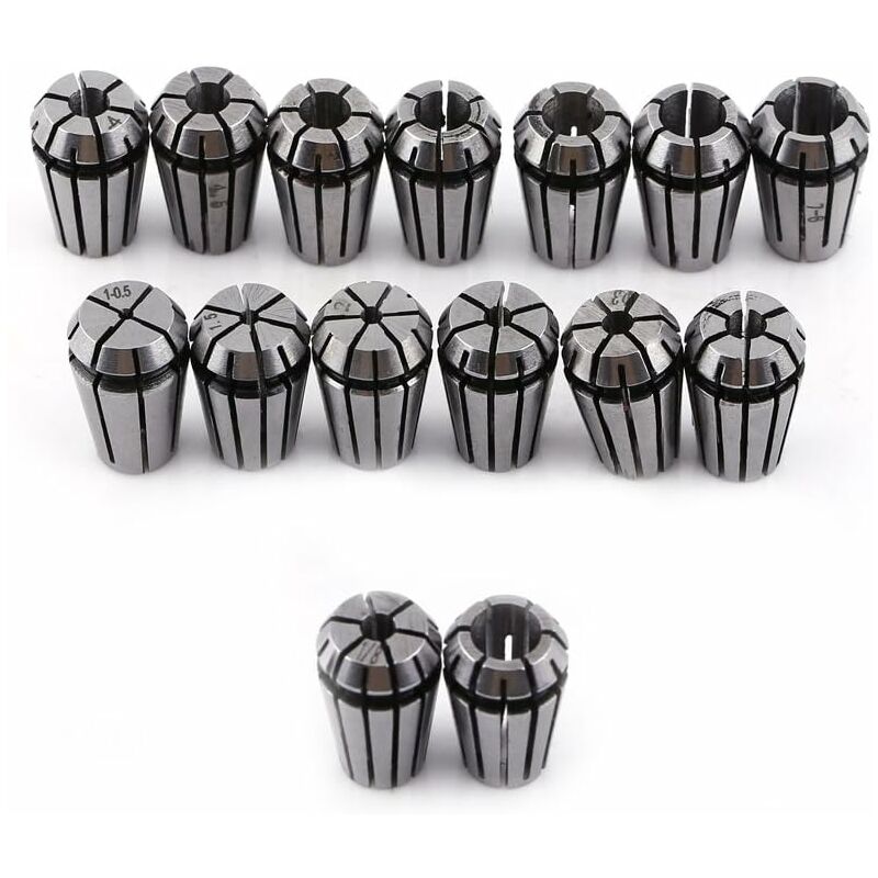 WAY - Set de 15 Pince à Ressort ER11 pour Machine cnc - Gravure et Fraisage