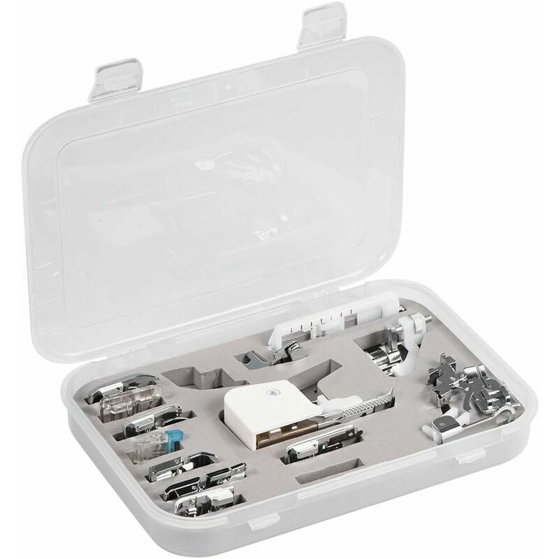 15pcs Sewing Machine Presser Feet Set Walking Foot Kit for Brother Singer Household Sewing Machine