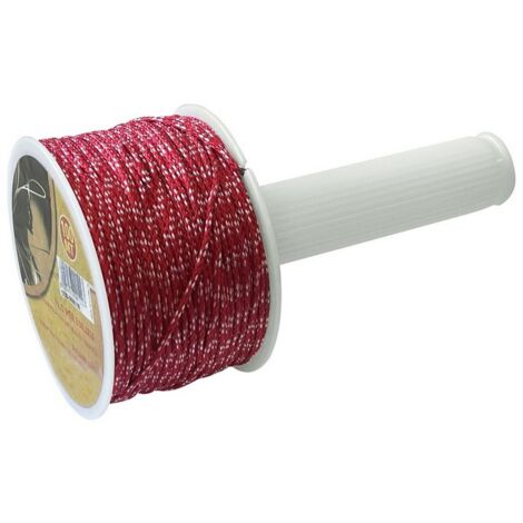 15PZ FILO PER EDILIZIA CON MANICO GIREVOLE mt. 100 col. Rosso/Bianco