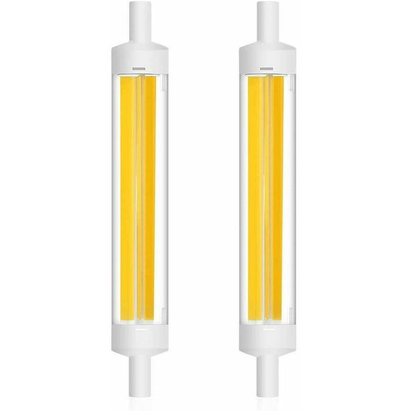15W blanc chaud 2pcs double extrémité lumière prise horizontale lumière crue remplacer la lumière aux halogénures d'or，pour l'éclairage intérieur et