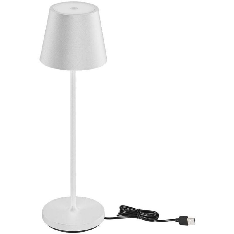 Image of Lampade da Tavolo Lampada led da Tavolo 1.5W Colore Bianco in Alluminio con caricatore Wireless e Touch Dimmerabile 3000K IP54 - V-tac