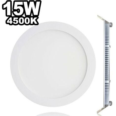 EUROPALAMP 15W LED-Einbaustrahler, rund, extra flach Neutralweiß 4500K