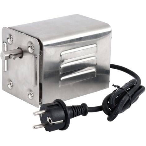 15W Moteur électrique pour Barbecue en Acier Inoxydable, Moteur Professionnel pour Barbecue, Poulet, Porc, Chèvre grillée à l'extérieur