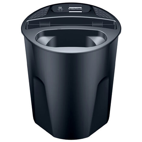 15W Schnelle QI Drahtlose Auto Ladegerät Tasse 12V/24V 4-in-1 Ladestation mit 2 USB Für Samsung Xiaomi Huawei iPhone Airpods2/3/Pro,Black,Australien