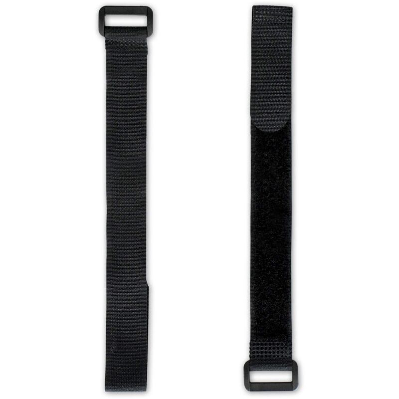 Beijiyi - 15x bande toison et crochet 40cm avec boucle, noir, 20mm de largeur, Sangle auto-agrippant, attache-câble réutilisable en nylon KKS4015