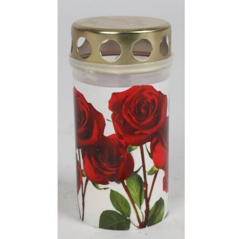 15x Grablicht Rosen Kerzen Leuchte Friedhof Schmuck Laterne Dekoration Brenner