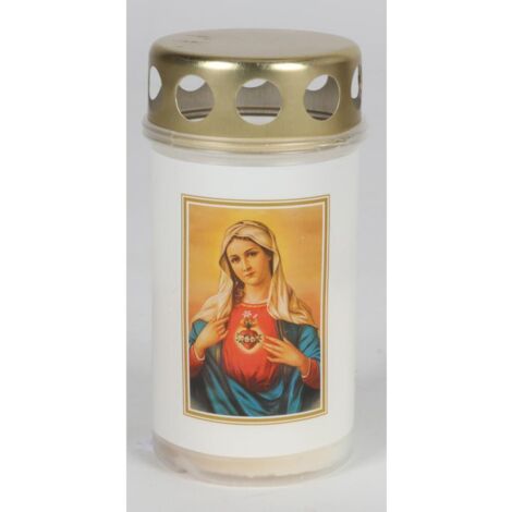 15x Grablichter Maria 12cm Kerzen Leuchten Friedhof Schmuck Laternen Dekoration