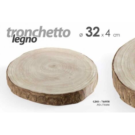 15x Tronco de madera para decoración cm 32 x 4 h