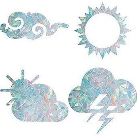 16 autocollants arc-en-ciel pour fenêtres, autocollants statiques en vinyle prismatique non adhésifs, pour empêcher les oiseaux de s'envoler.
